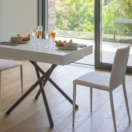 IRIS – TRANSFORMING COFFEE TABLE (converts to dining table for up to 8 people)
