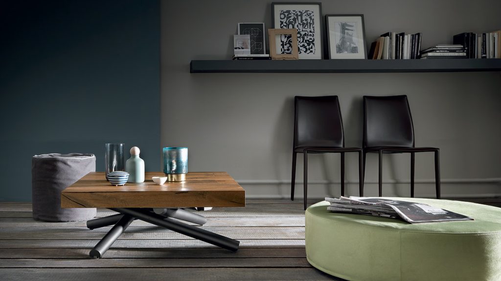 IRIS – TRANSFORMING COFFEE TABLE (converts to dining table for up to 8 people)