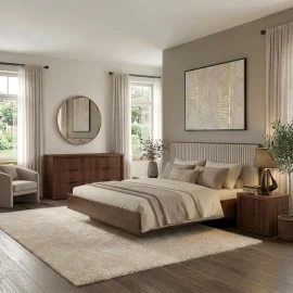 Milo Upholstered With Nightstands
