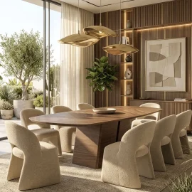 Pisa Table - Seating 8 Gold